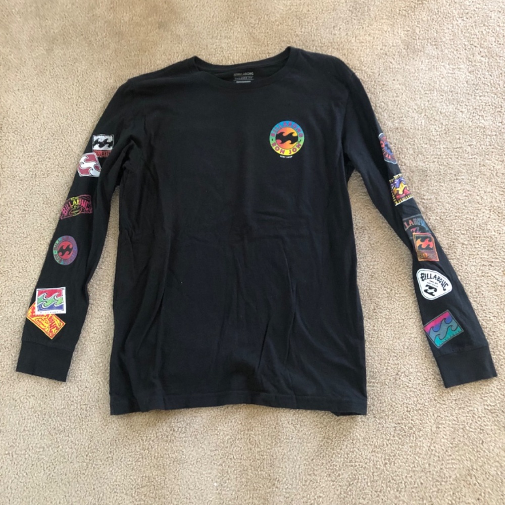 Ron Jon long sleeve cotton black t-shirt - Picture 2 of 2